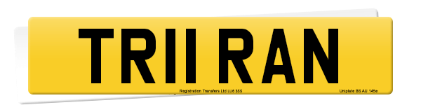 Registration number TR11 RAN